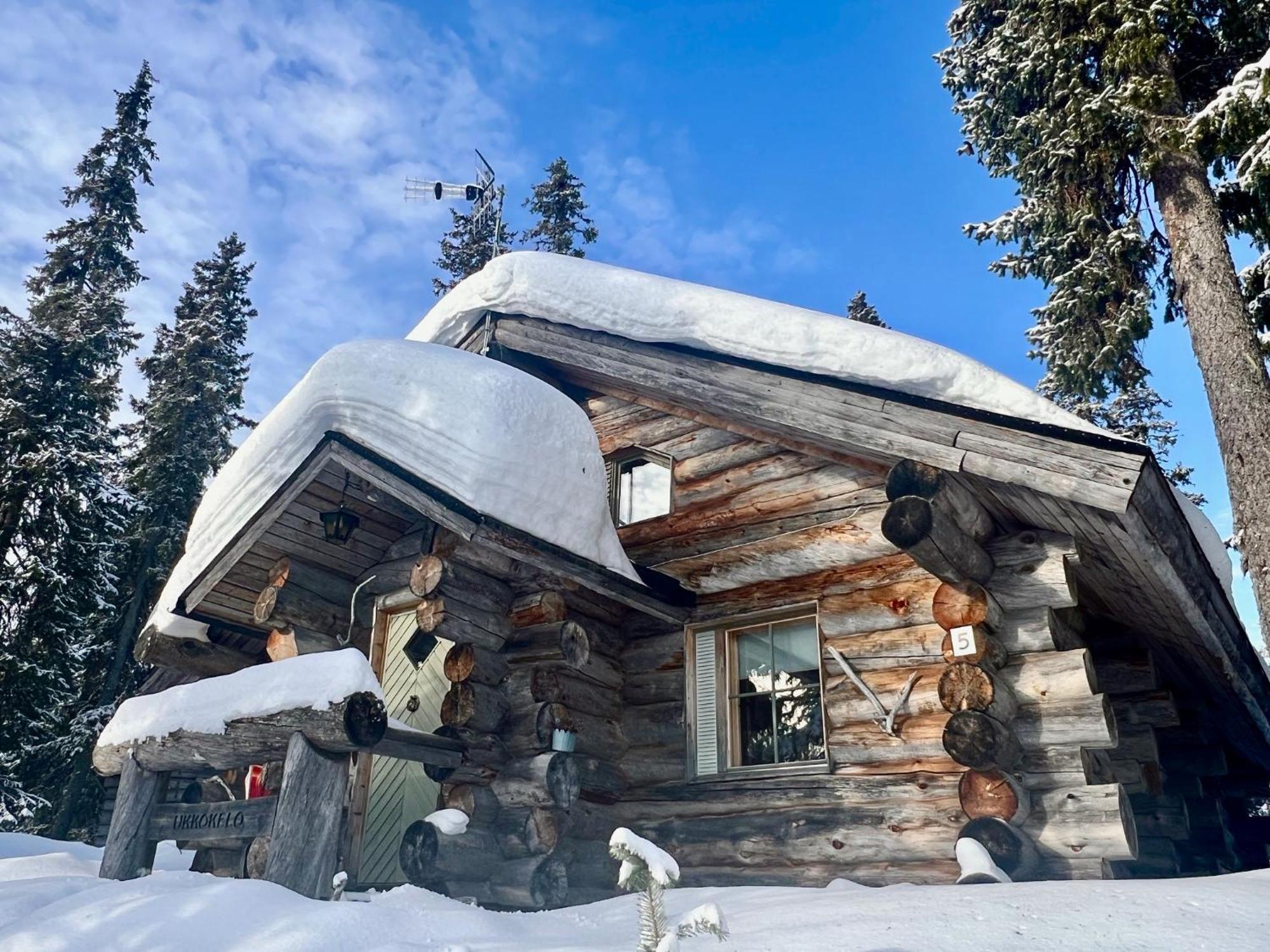 Lapland Log Chalet Cabin Ukko-Kelo Luosto Villa Exterior photo